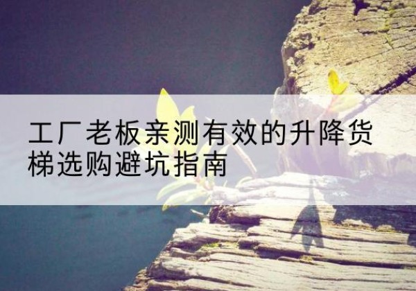 普洱升降货梯怎么选-工厂老板亲测有效的升降货梯选购避坑指南